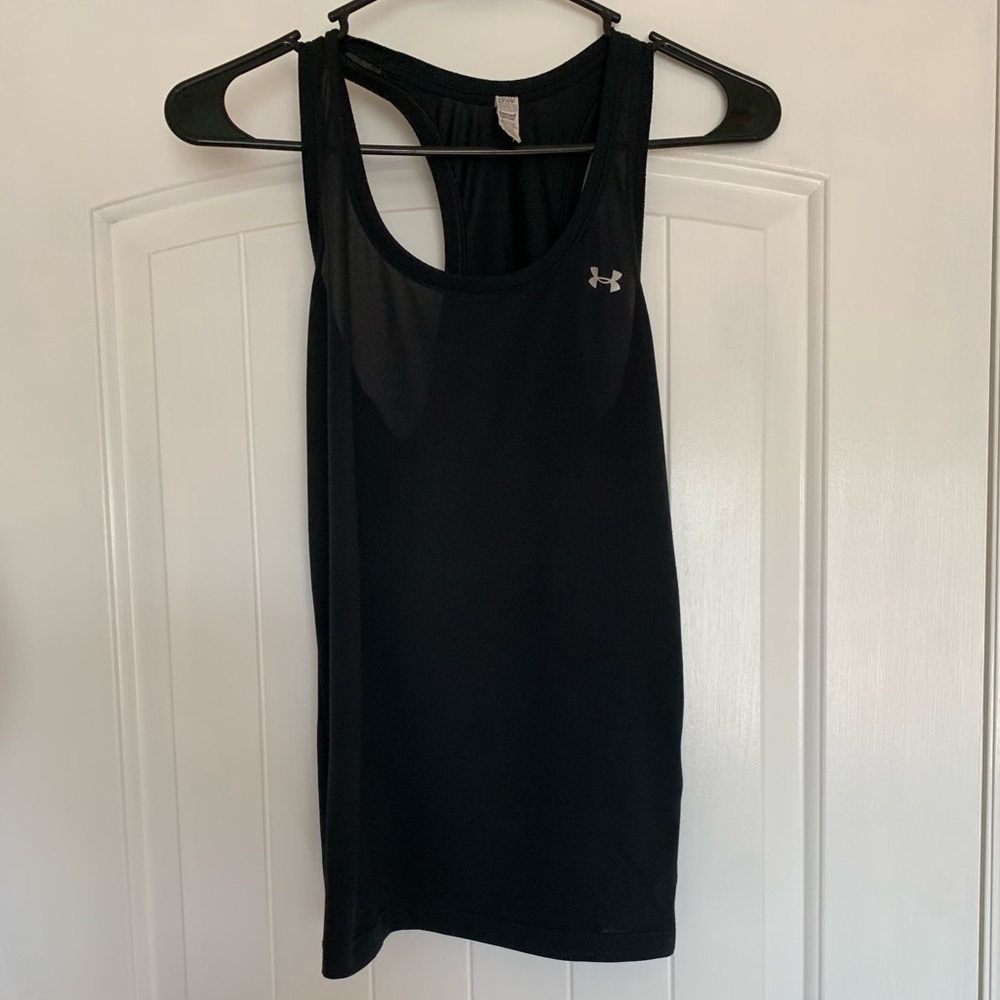 Black, racer back, under armour tank, size XS